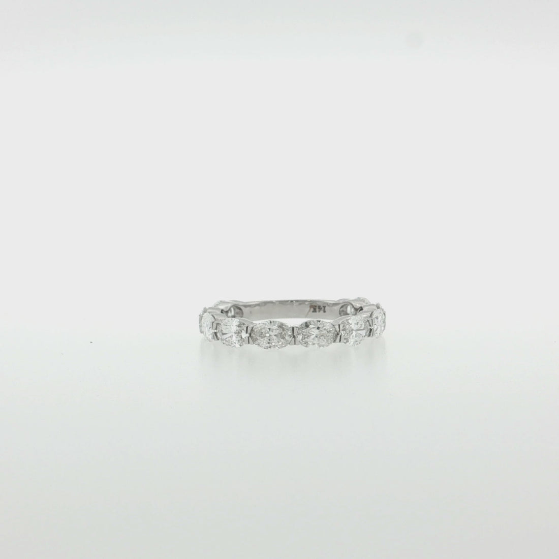 14K Gold | WG East West Oval 2.48cttw Lab Diamond Wedding/Anniversary Band