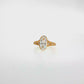 14K Gold | Yellow Gold Moval Engagement Ring Vintage Inspired Filigree, Milgrain & Round Diamond Accents
