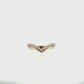 14K Gold | Lab Diamond Wedding Contour Band