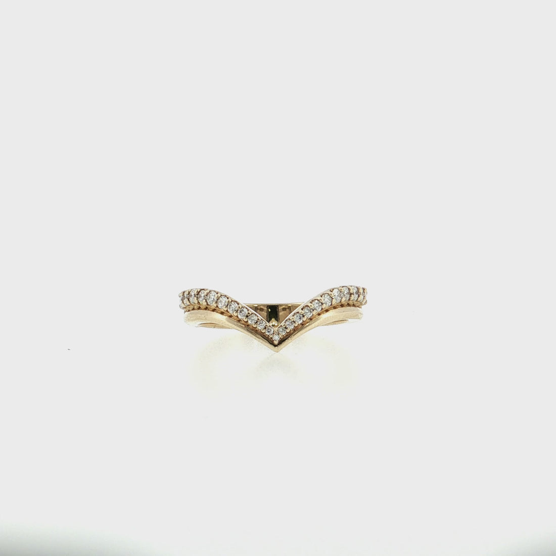 14K Gold | Lab Diamond Wedding Contour Band