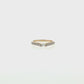 14K Gold | 0.25cttw YG Shadow Band with Bgt Center Natural Diamond Wedding Band