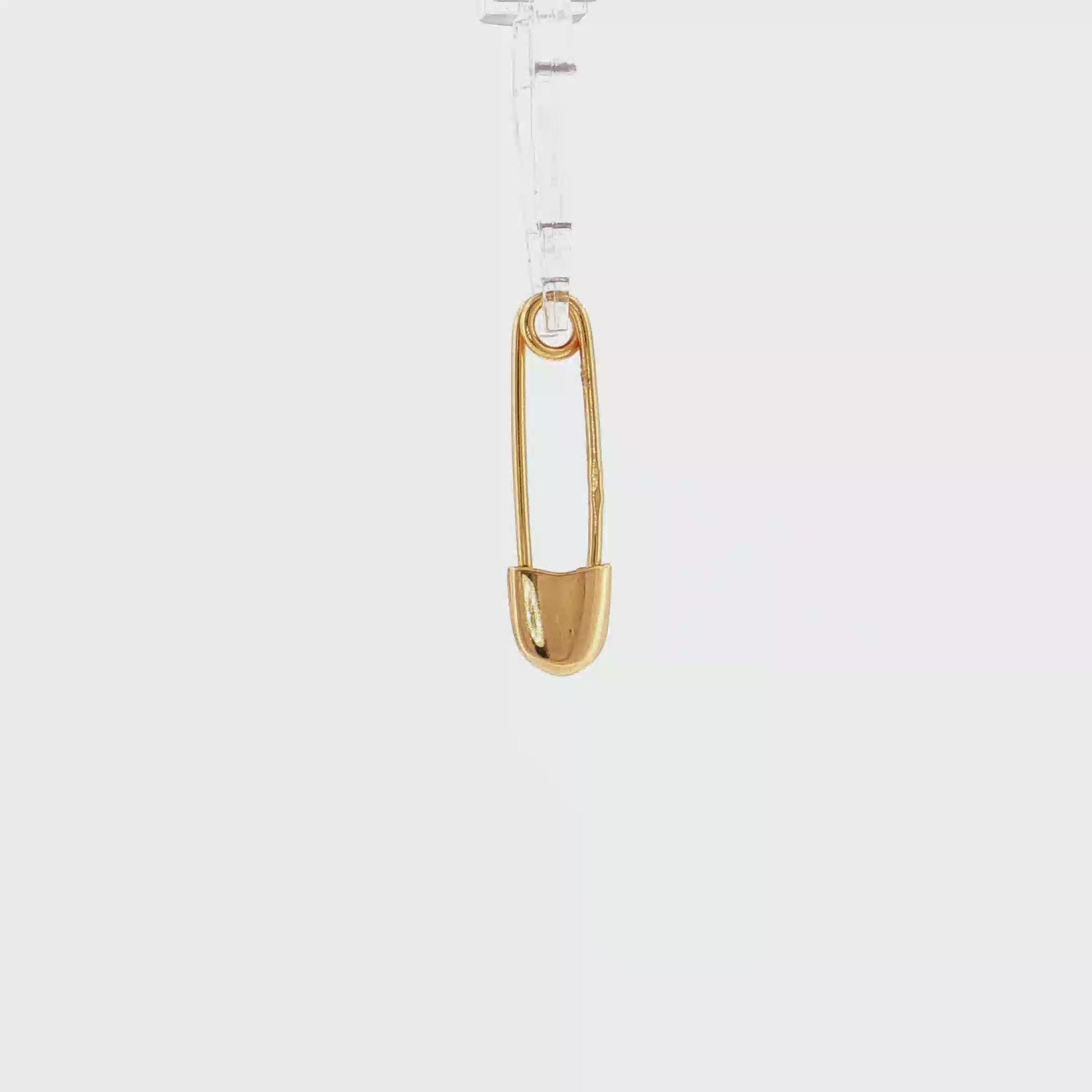 19.2K Portuguese Gold | Small Gold Safety Pin Charm