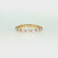 14K Gold | .99ct Natural Diamond Half Eternity Wedding Band