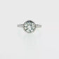 14K Gold | White Gold 2.01 CT Round Brilliant Cut Diamond Bezel with Hidden Halo Engagement Ring