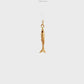 19.2K Portuguese Gold | Flexible Sardine Fish with Red Eyes Charm Pendant Small
