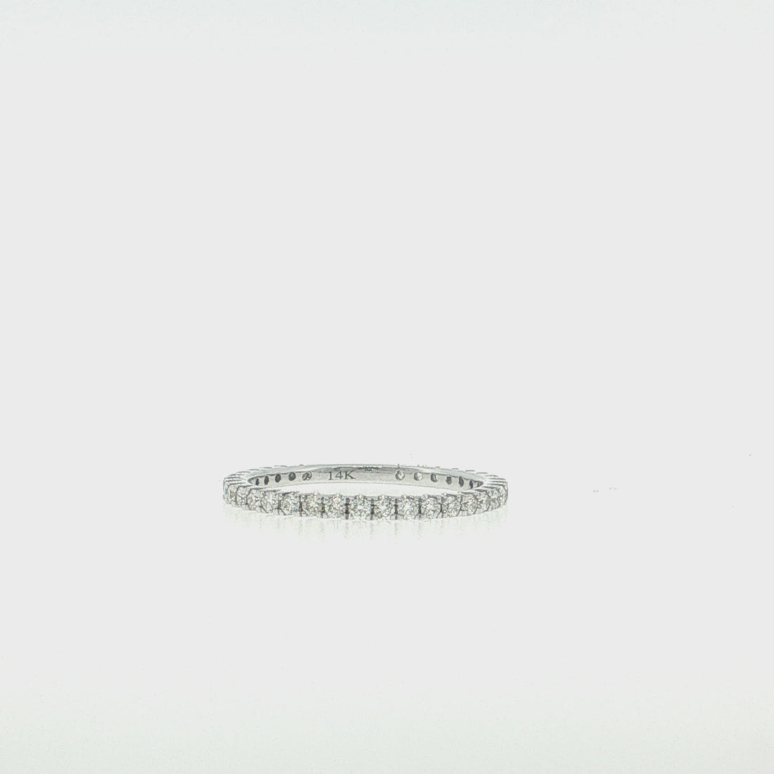 14K Gold | .50ct White Gold Natural Diamond Eternity Wedding Band