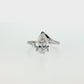 14K Gold | White Gold 2.04CT Pear Lab Diamond Bypass Engagement Ring