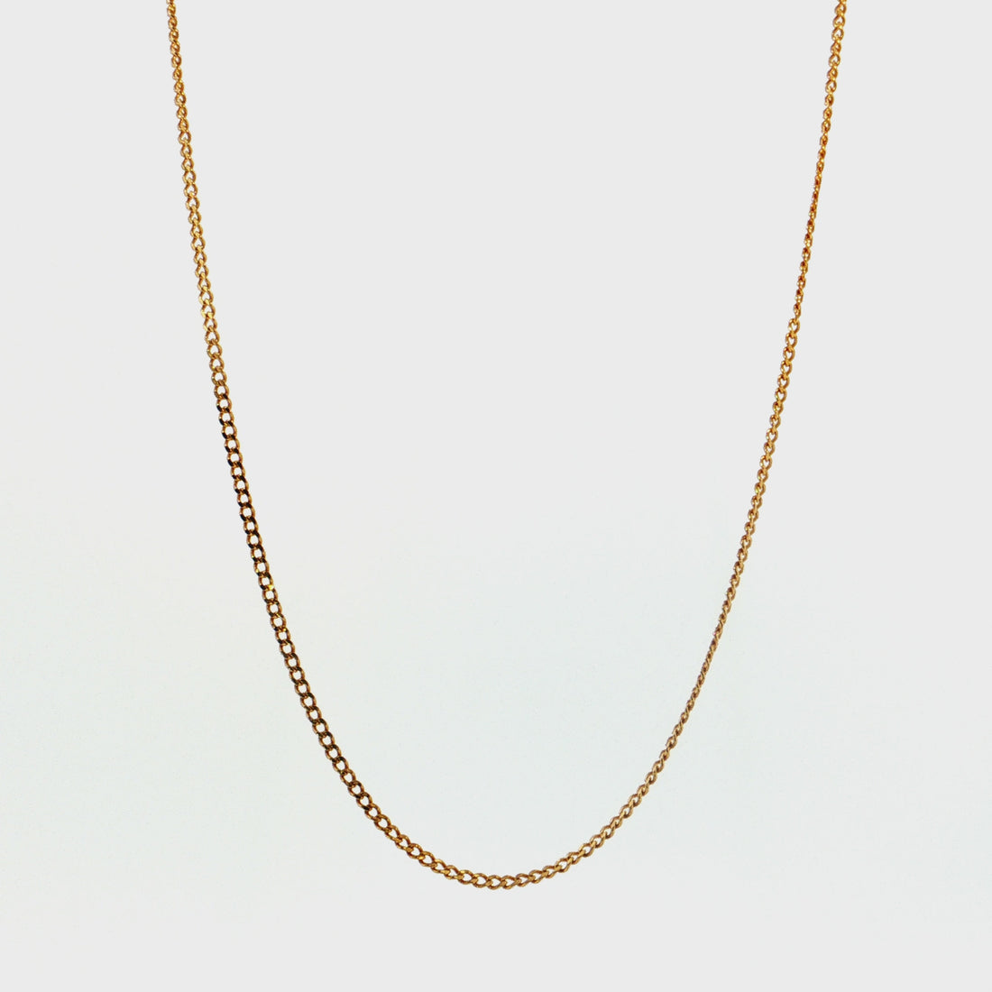 19.2K Portuguese Gold | 20" 1.5mm Thin Flat Curb Chain