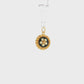 19.2K Portuguese Gold | Navy Blue Enamel White Flower Petal Charm Pendant