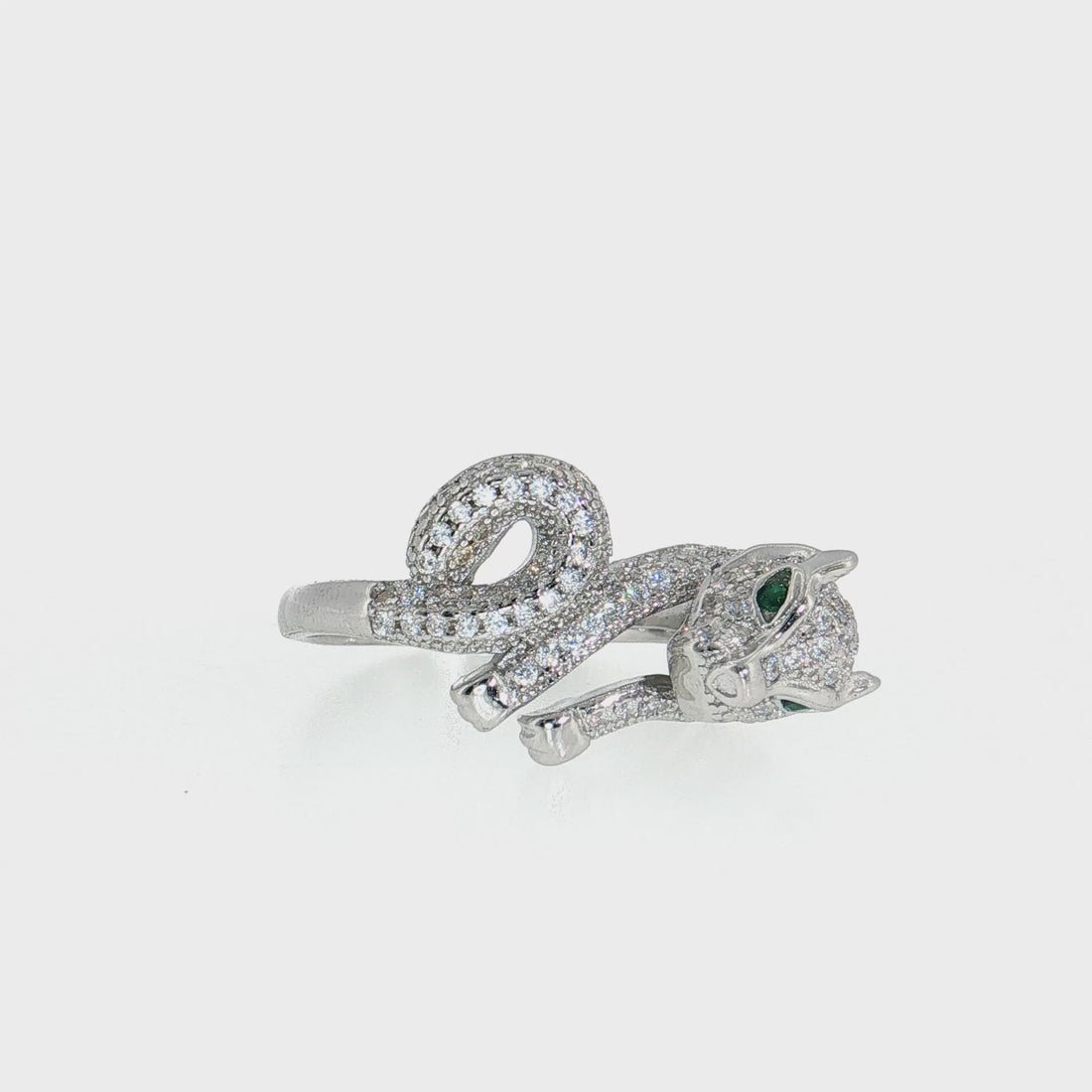 Sterling Silver | CZ Panther Ring