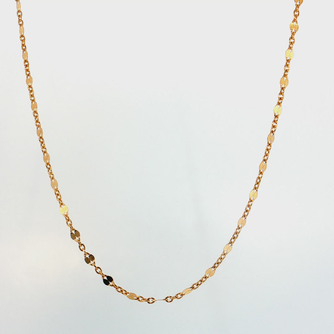 19.2K Portuguese Gold | 18" Disc Chain Necklace