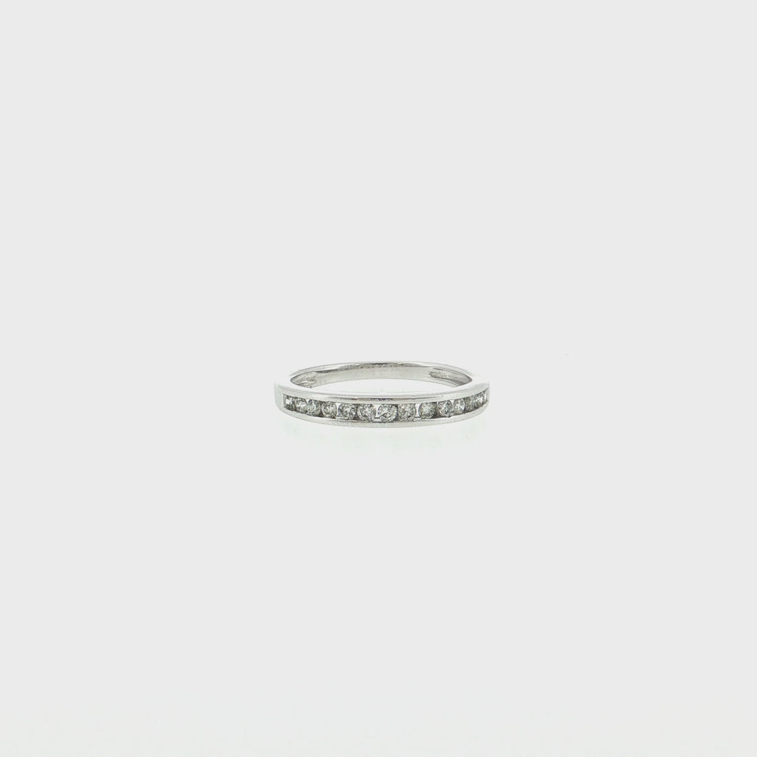 14K Gold |.25cttw WG 14RD Channel Natural Diamond Wedding Band