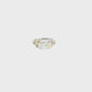 14K Gold |Y/WG East-West 2.04 Lab Oval w/ .12ct Round Diamond Accents Engagement Ring