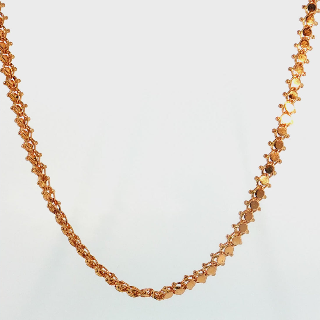 19.2K Portuguese Gold | Honeycomb Link Chain Necklace