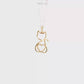 14K Gold | Cat Silhouette Pendant with .08cttw Natural Round Diamonds
