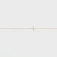 14K Gold | 7" Natural Diamond Cross Bracelet yellow gold
