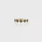 14K Gold | 0.38 cttw Natural Black Diamond Florette Yellow Gold Ring