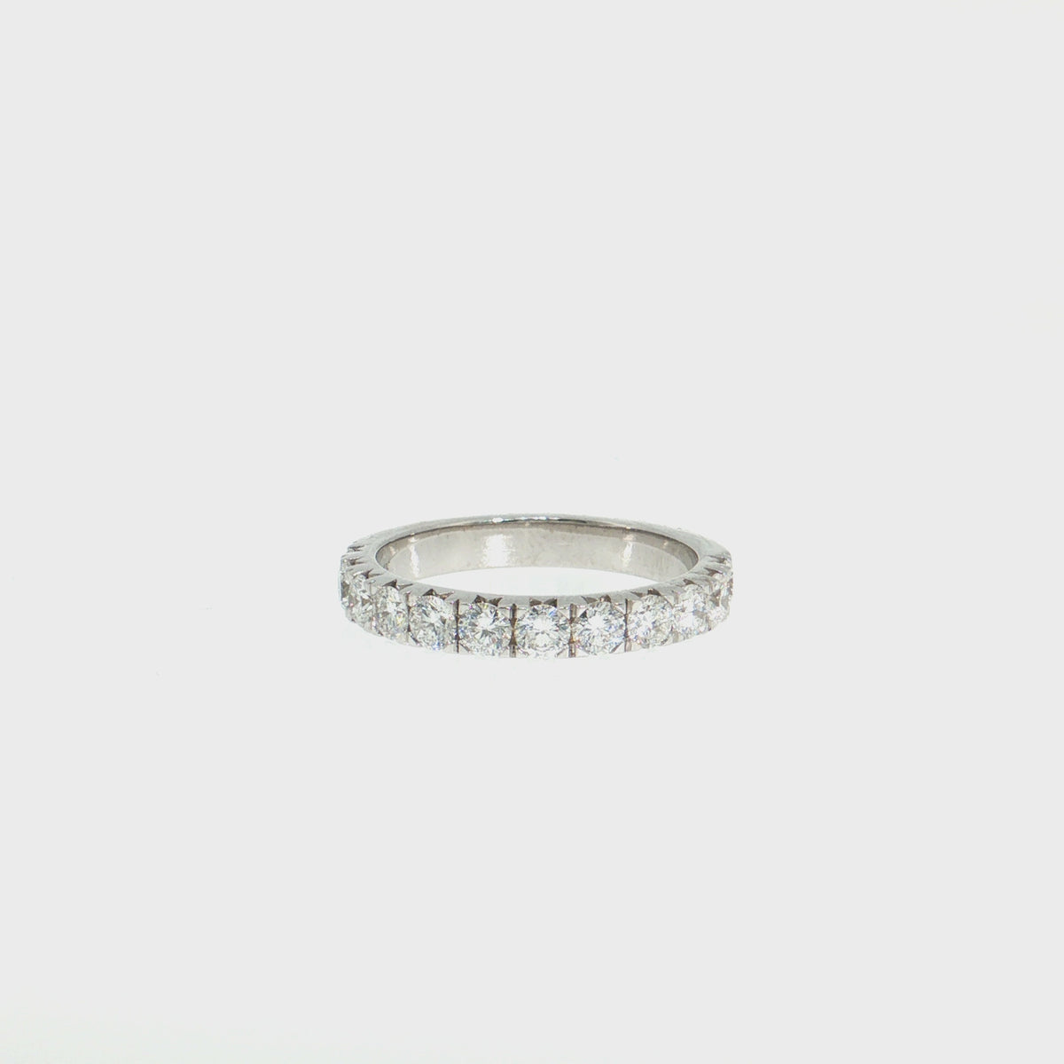 14K Gold | White Gold 1.02 cttw Round Lab Diamond Half Eternity Wedding/Anniversary Band