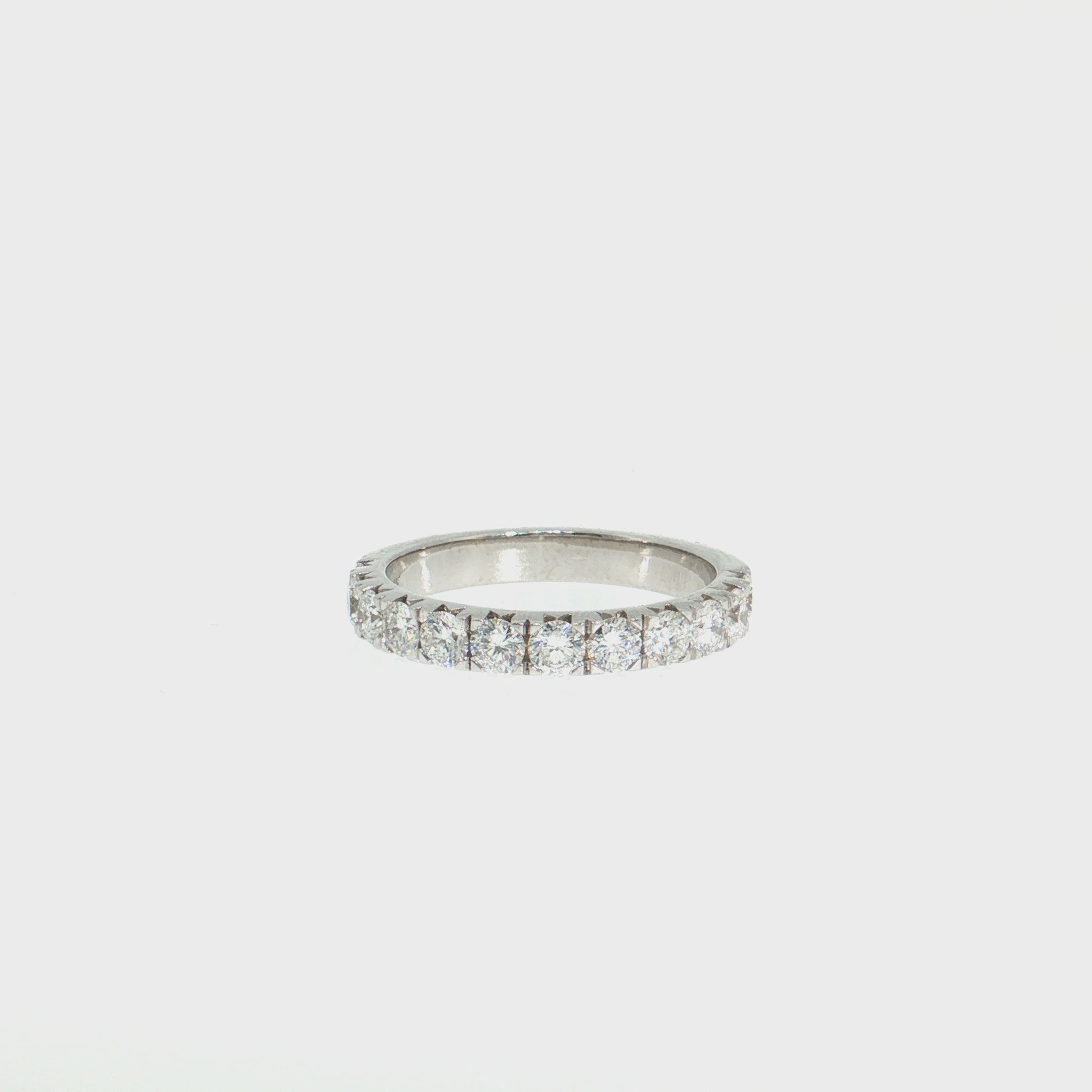 14K Gold | White Gold 1.02 cttw Round Lab Diamond Half Eternity Wedding/Anniversary Band