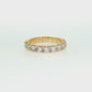 14K Gold | 1.52Cttw Half Eternity Yellow Gold Lab Diamond Wedding Band