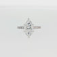 14K Gold | White Gold 2.54 ct Marquise Lab Diamond Engagement Ring with Pavé-Prong Hidden Halo Setting and Pavé Band