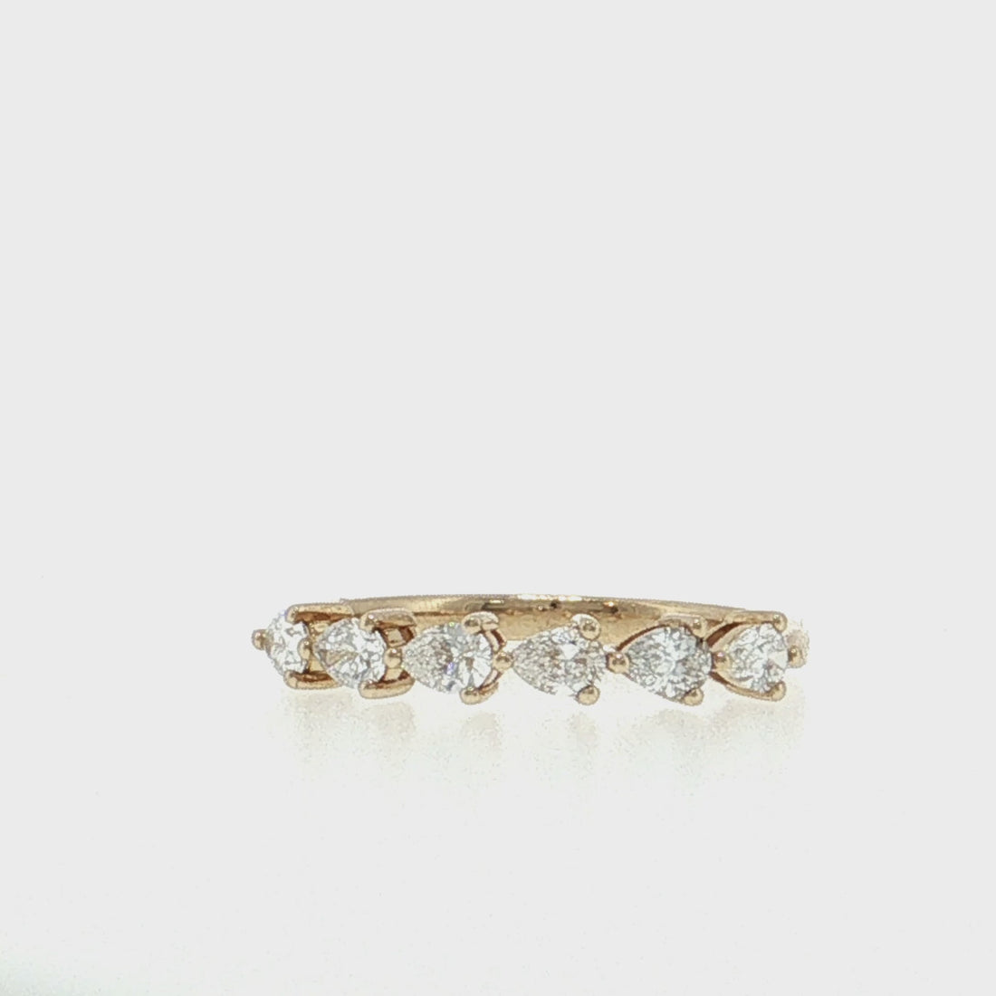 14K Gold | YG .533cttw Pear Lab Diamond Wedding/Anniversary Band