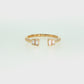 14K Gold | Lab Diamond Wedding Open Shank Band