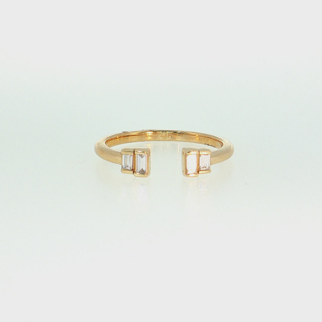 14K Gold | Lab Diamond Wedding Open Shank Band
