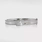 Sterling Silver | Designer-Inspired Raised Letter Centerpiece and CZ Edges
