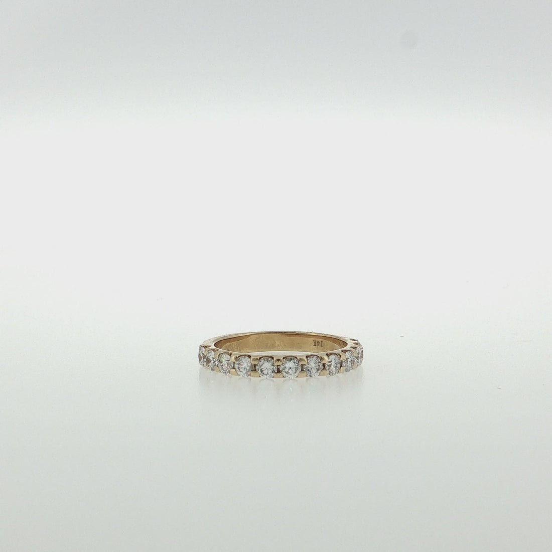 14K Gold | .91Cttw Half Eternity YG Lab Diamond Wedding Band