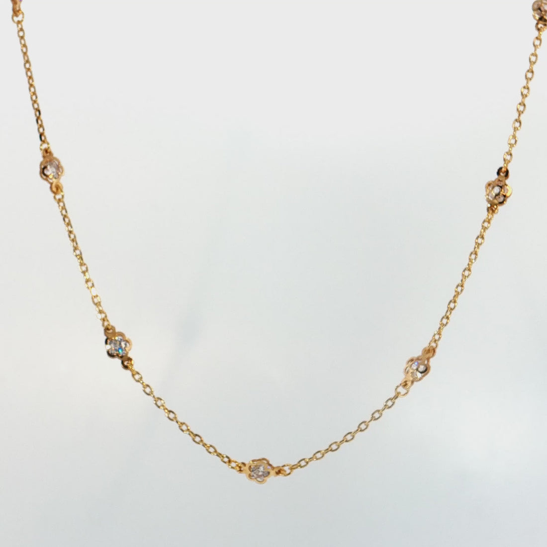 19.2K Portuguese Gold | CZ Necklace