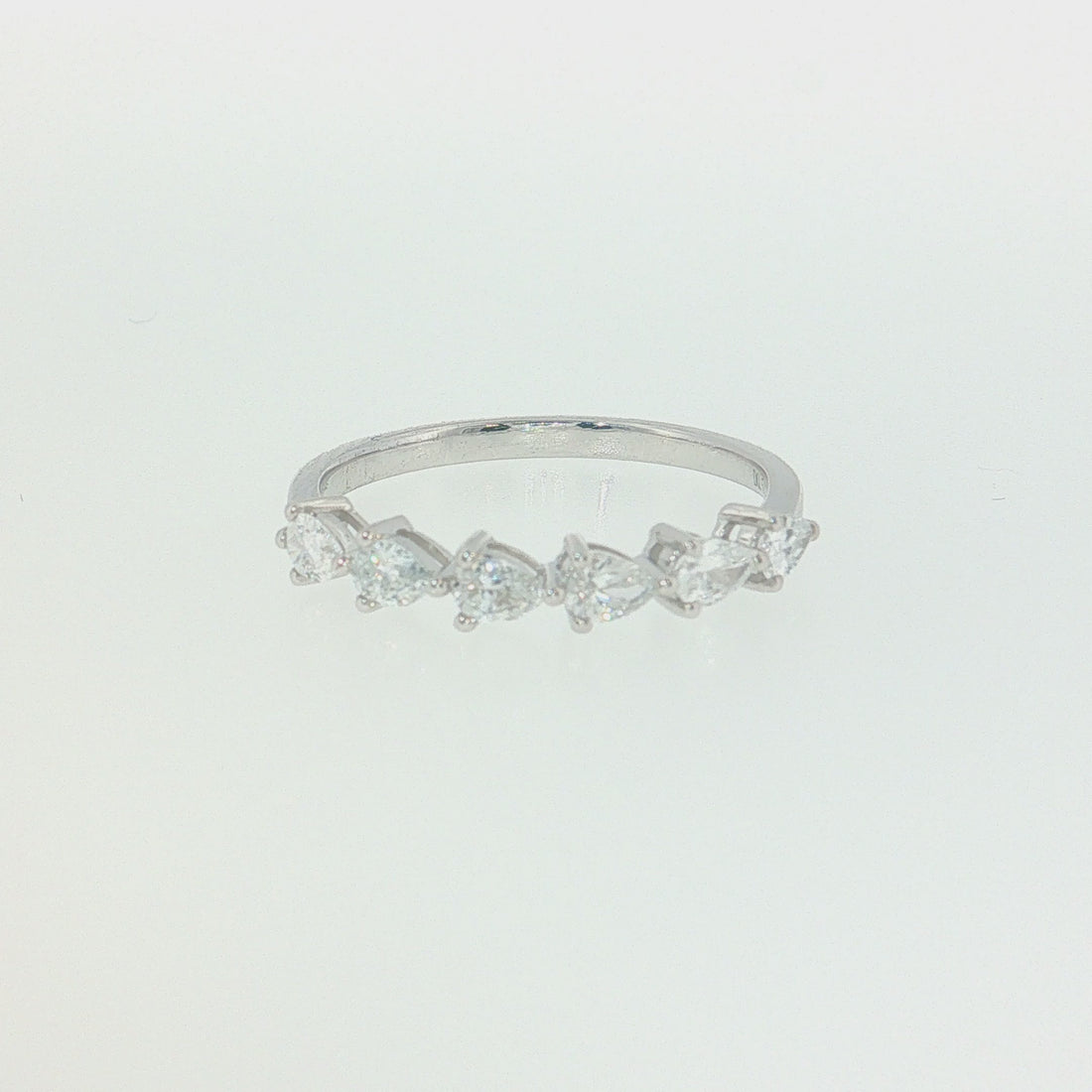 14K Gold | WG .512cttw Pear Lab Diamond Wedding/Anniversary Band