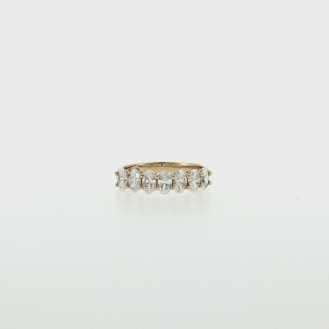 14K Gold | YG Oval 1.35cttw Lab Diamond Wedding Band