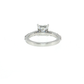 14K Gold | White Gold 2.07 CT Princess Cut Diamond Engagement Ring with Hidden Halo and Baguette Diamond Accents