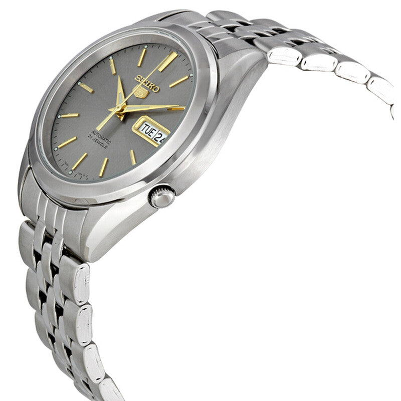 Seiko 5 Sport Automatic Grey Dial Stainless Steel Men's Watch SNKL19 grey gold classic