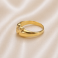 19.2K Portuguese Gold | Vintage CZ Twisted Dome croissant 