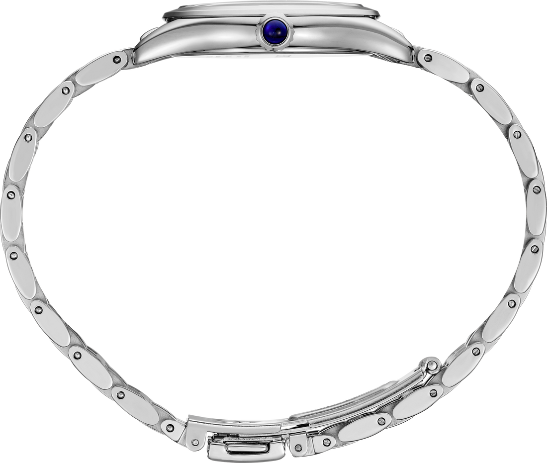 Seiko | SUR537 Essentials Stainless Steel Ladies White Sunray Dial Watch side