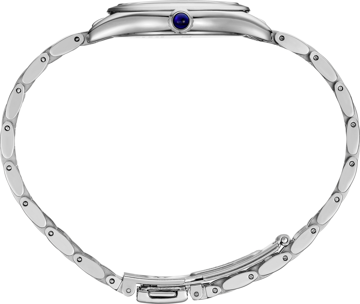 Seiko | SUR537 Essentials Stainless Steel Ladies White Sunray Dial Watch side