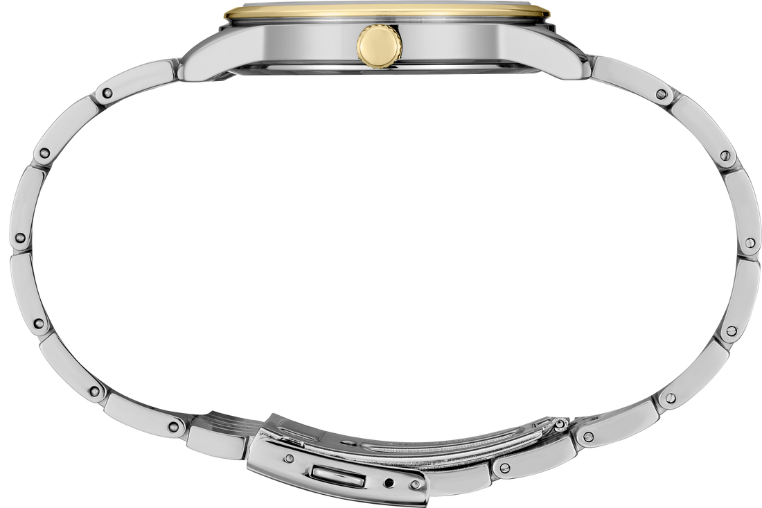 side view Seiko | SUR402 Essentials Men's Minimalist Two Tone Watch