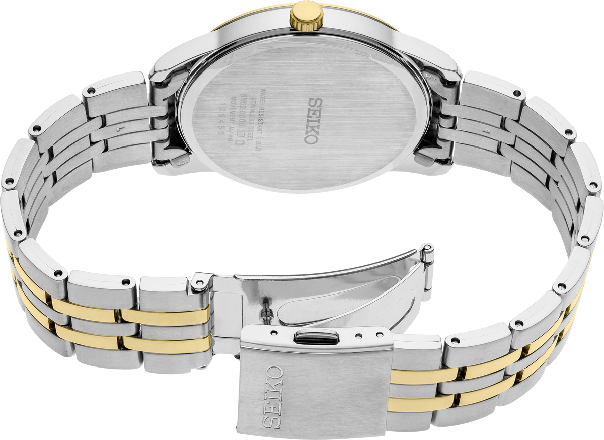 side view Seiko | SUR402 Essentials Men's Two Tone Watch