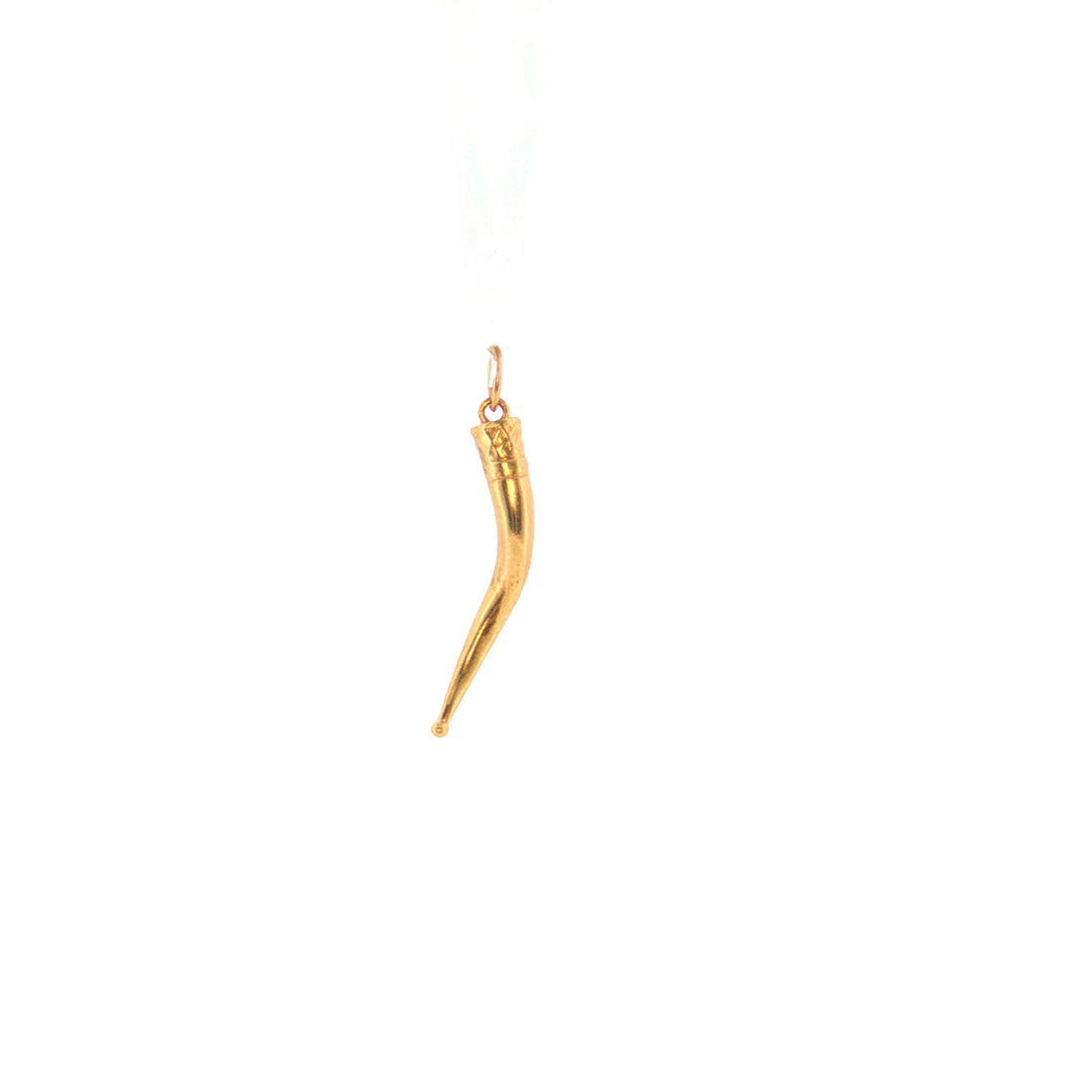 small 19.2K Portuguese Gold | Horn of Plenty Charm with a Textured Top