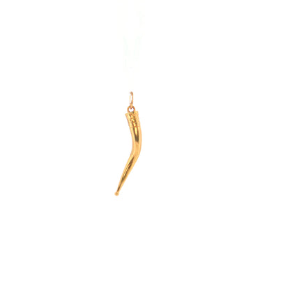 small 19.2K Portuguese Gold | Horn of Plenty Charm with a Textured Top