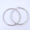 14K Gold | WG Large Polished Hoop