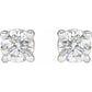 14K Gold | WG 1/3 cttw Natural Round Diamond Stud Solitaire 4 prong Earrings