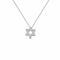 14K Gold | .08ct Natural Diamond Star of David Necklace