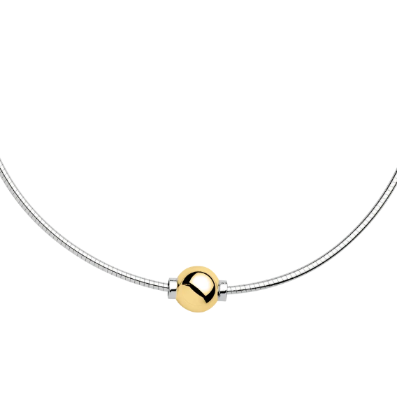 Cape Cod | Sterling Silver & 14K Yellow Gold Single Bead Cape Cod Necklace